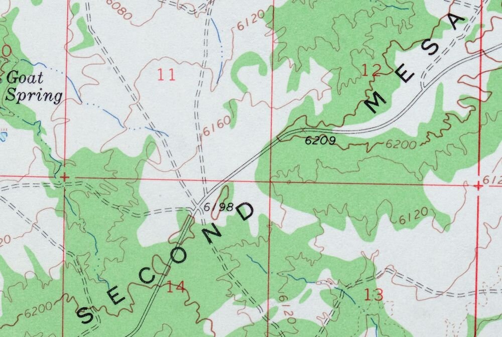 Hopi First Mesa Polacca Arizona Vintage Original USGS Topographic Map