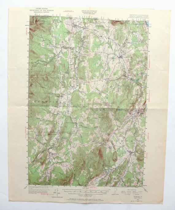 Irasburg Vermont Vintage Original USGS Topographic Map 1953 Etsy