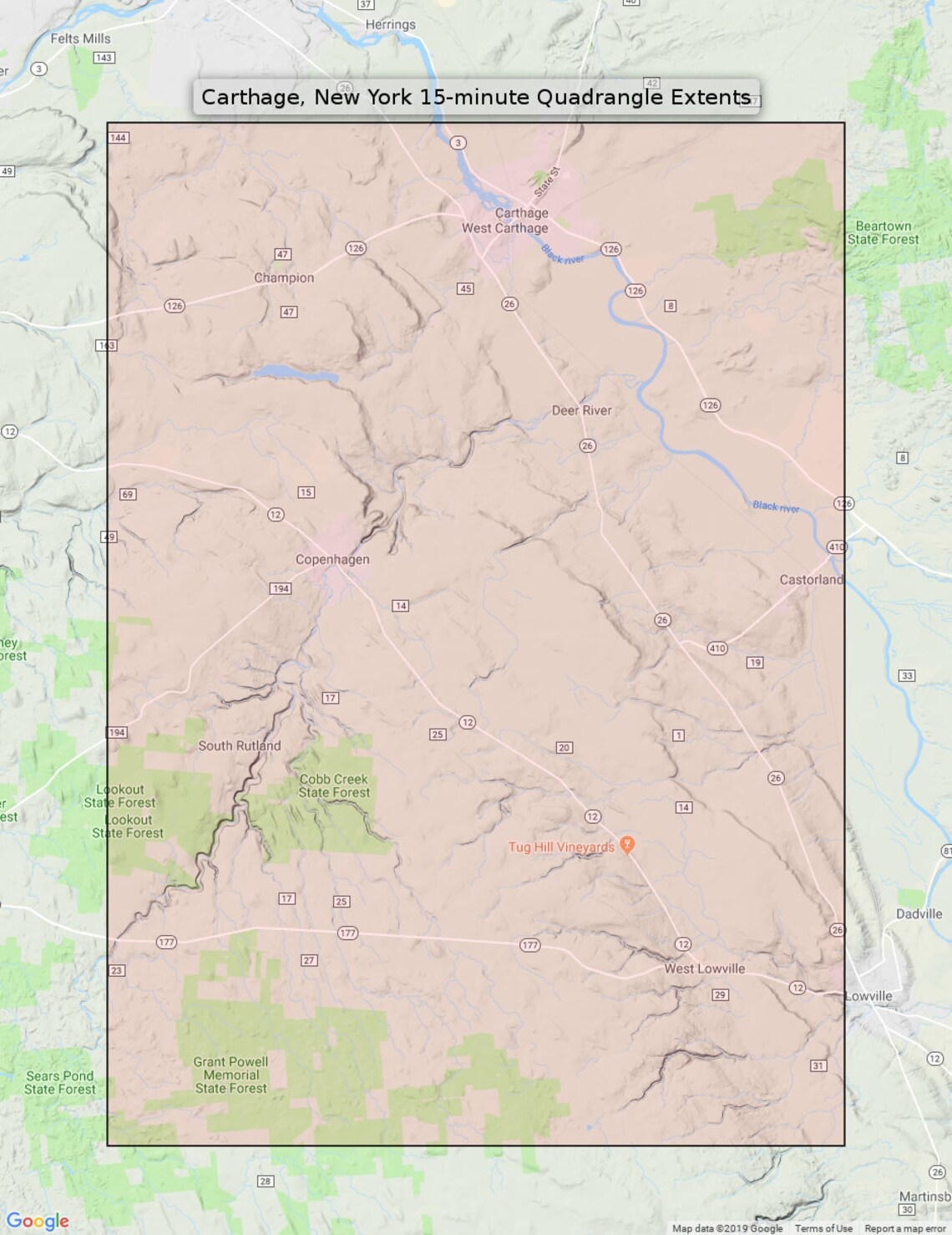 1904 Carthage New York Historical Rare Antique Original USGS Etsy
