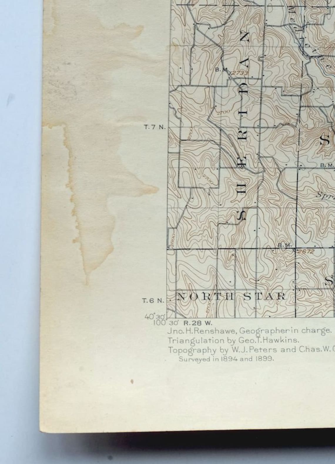 Gothenburg Nebraska Vintage Original USGS Topo Map 1902 Cozad Etsy