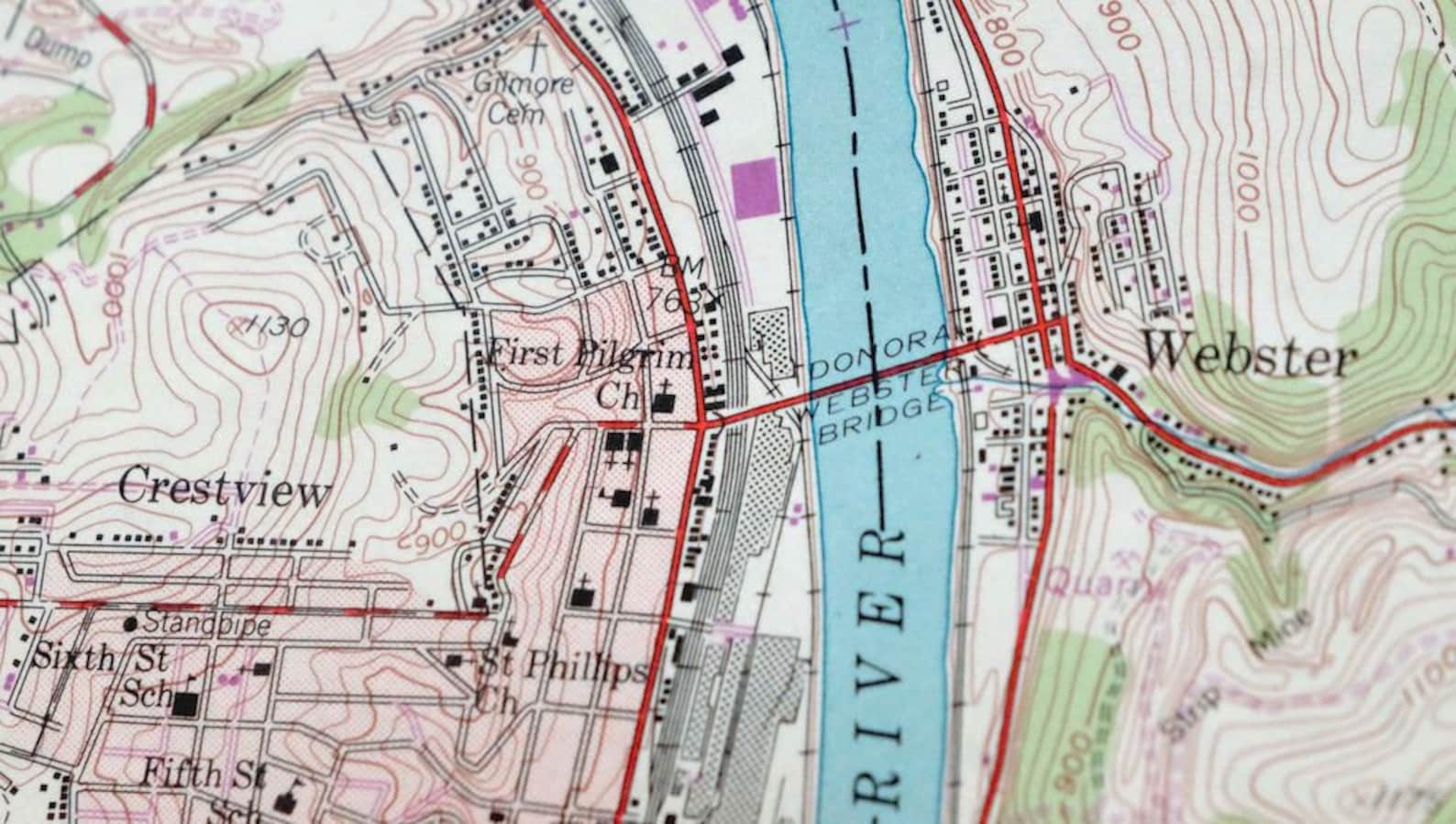 Donora Pennsylvania Vintage Original USGS Topographic Map 1969 Etsy