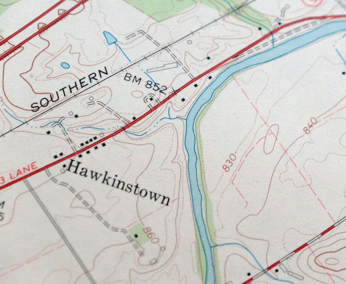 Edinburg Virginia vintage Original USGS Topo Carte 1966 Etsy