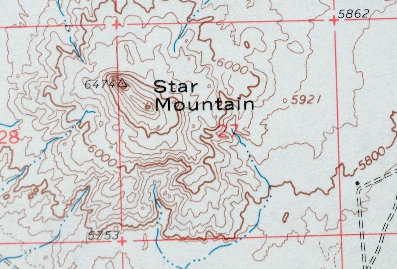 Egloffstein Butte Hopi Navajo Arizona Vintage Original USGS Topo Map 1966 15-minute Topographic