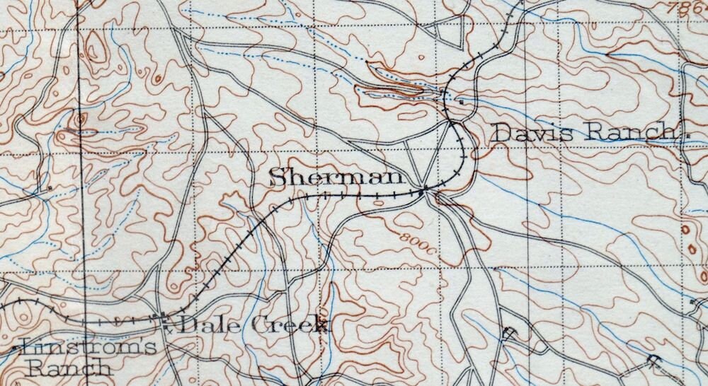 Sherman Buford Horse Creek Wyoming Vintage Original USGS Topo Etsy