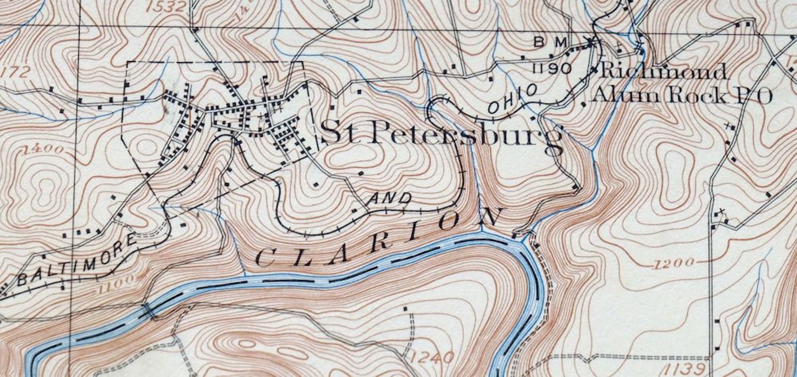 Foxburg Pennsylvania Vintage Original USGS Topo Map 1907 Knox Etsy