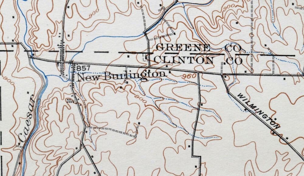 Xenia Port William Cedarville Ohio Vintage Original USGS Topo Etsy