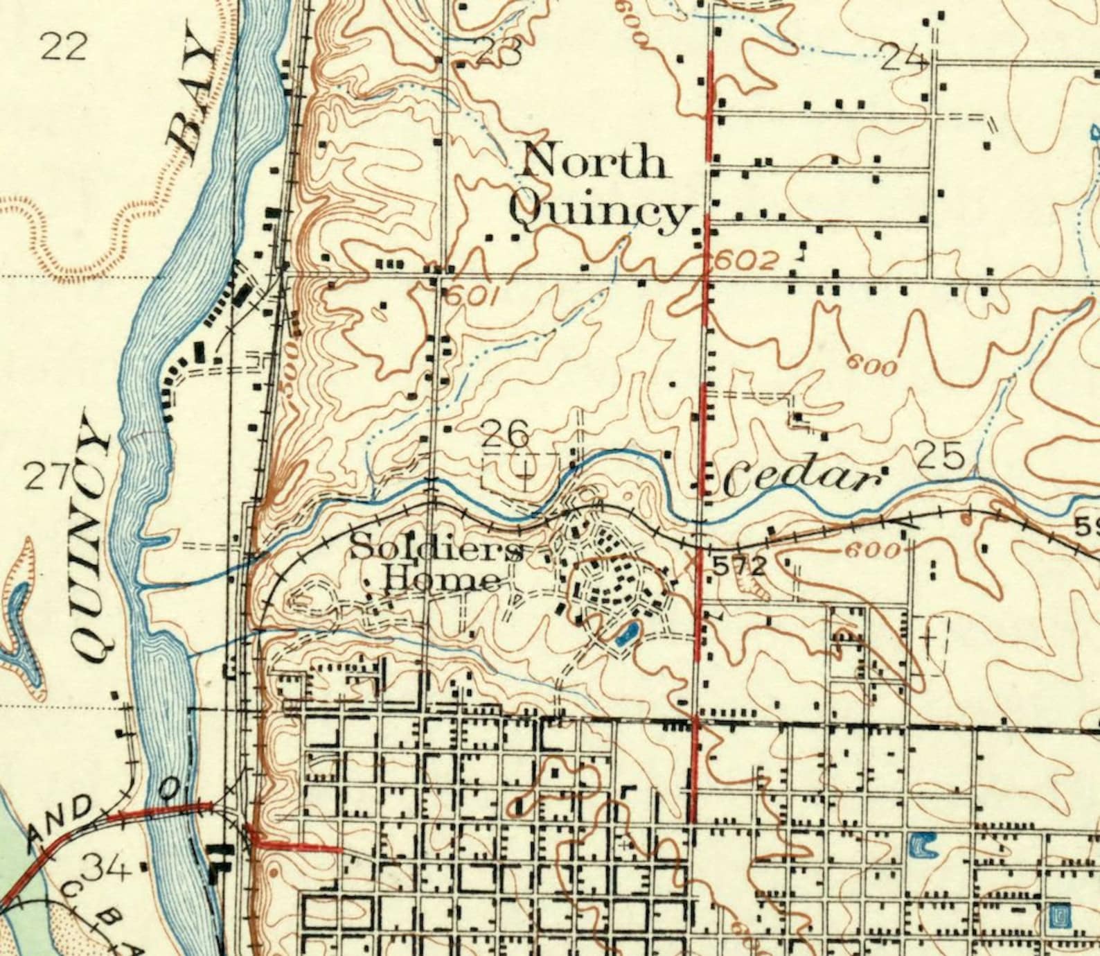 1925 Quincy Illinois Missouri Vintage Original USGS Etsy
