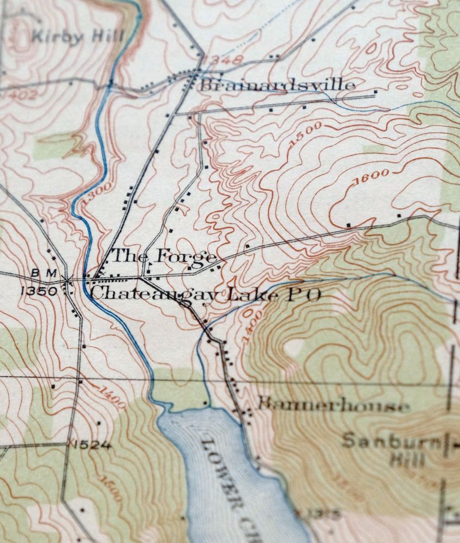 1915 Chateaugay New York Historical Antique Original USGS Topo Map