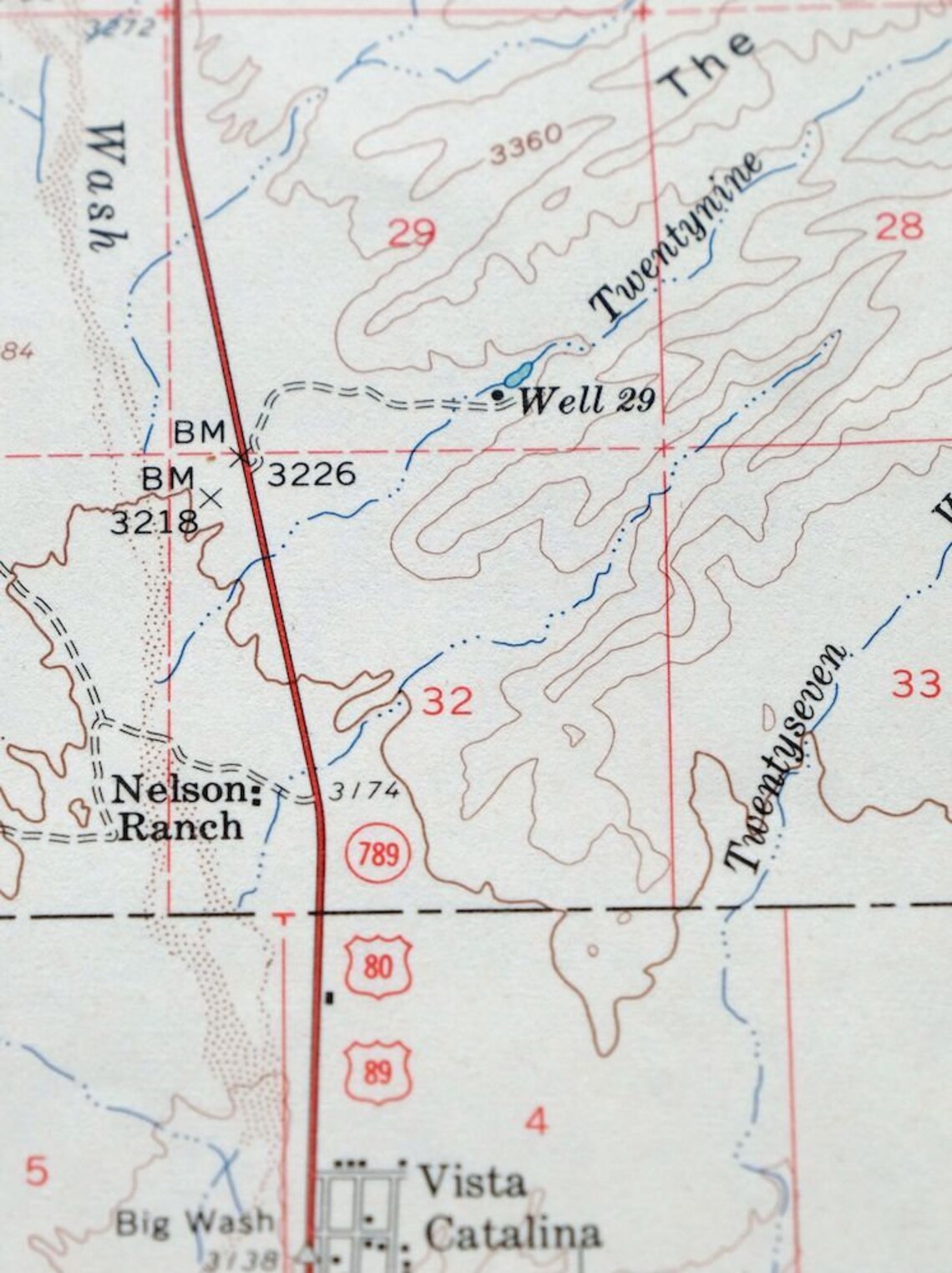 Oracle Arizona Vintage Original USGS Topo Map 1959 Catalina 15-minute 