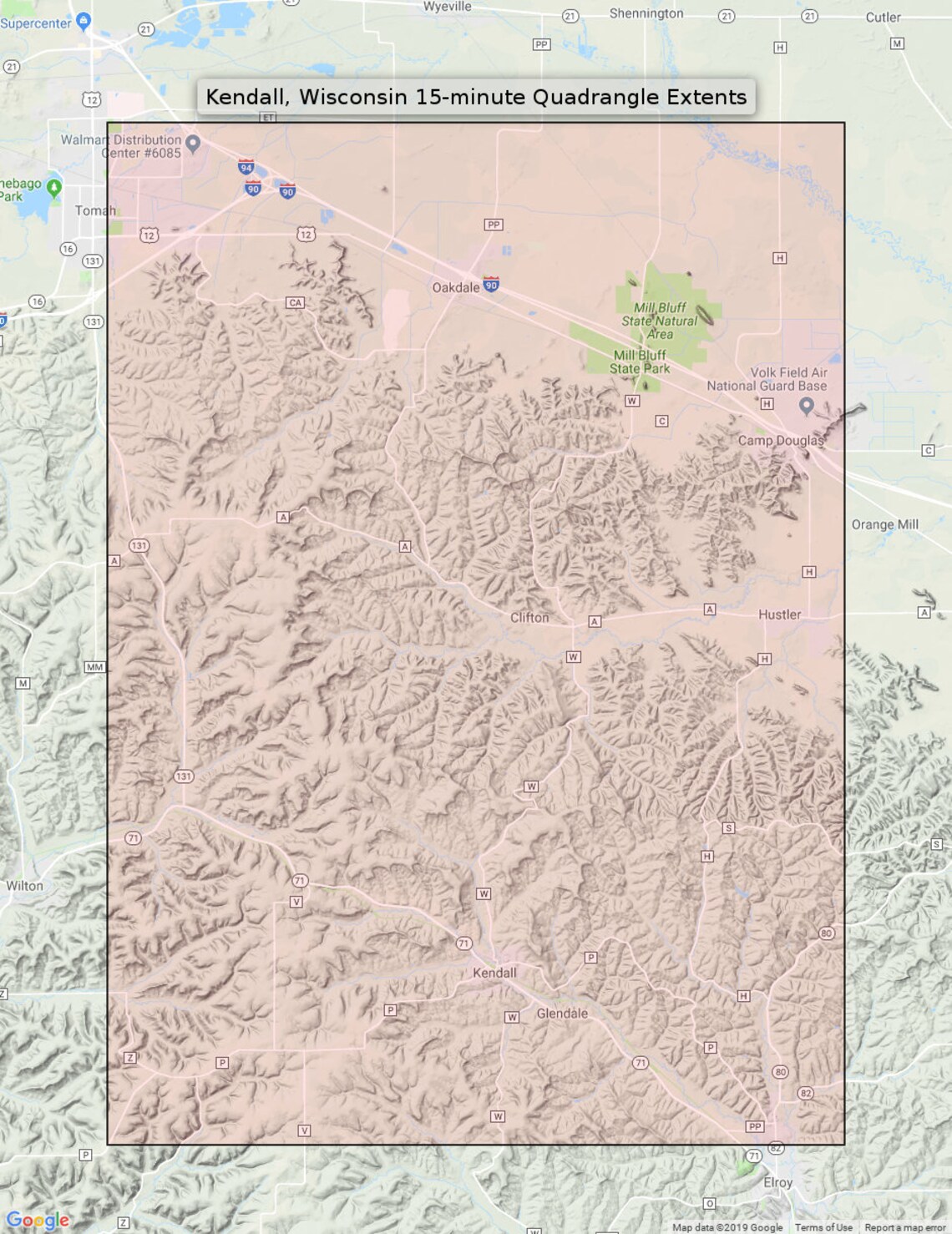 1921 Kendall Wisconsin Vintage Original USGS Topo Map Tomah Etsy