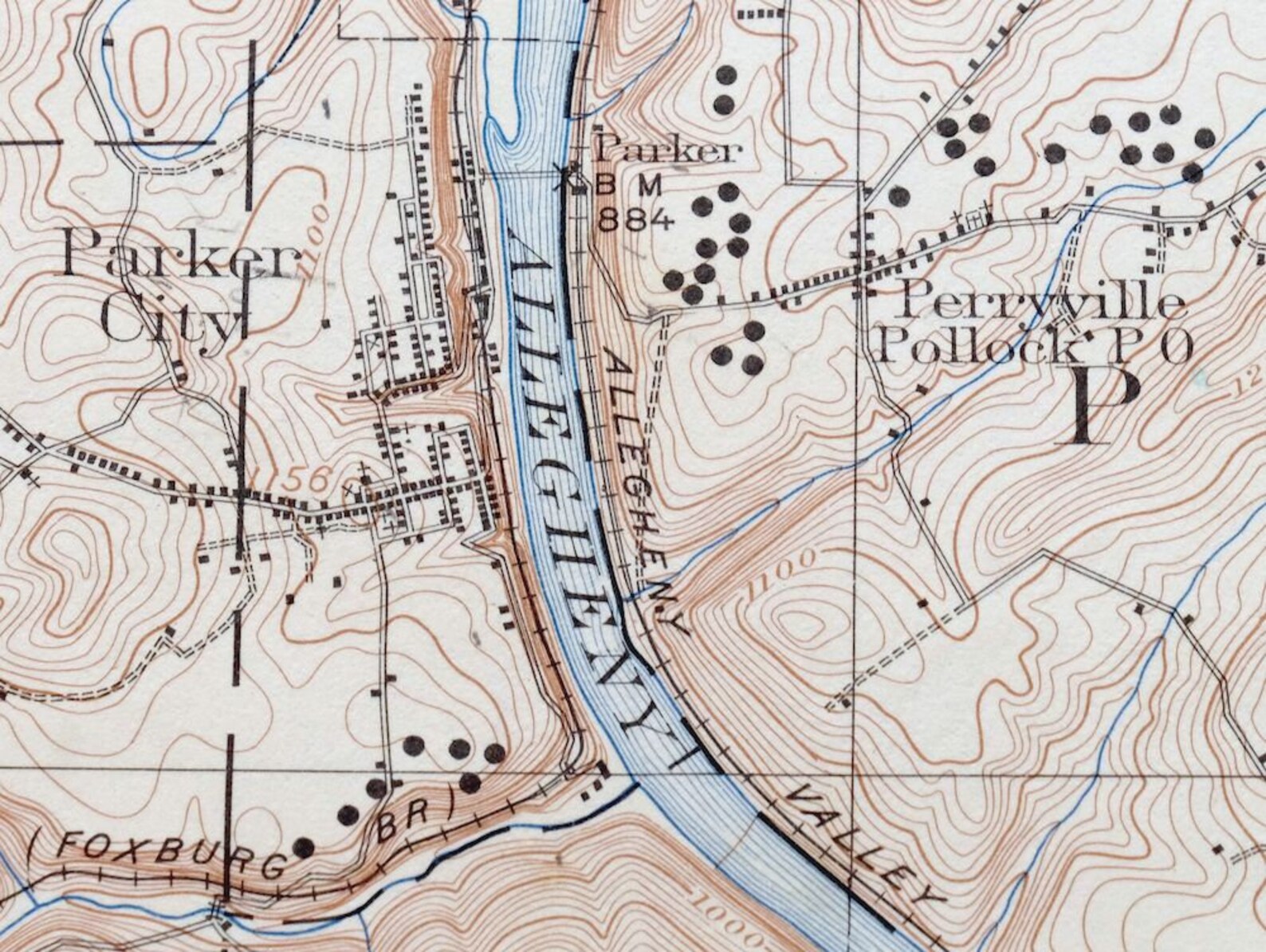 Foxburg Pennsylvania Vintage Original USGS Topo Map 1907 Knox Etsy