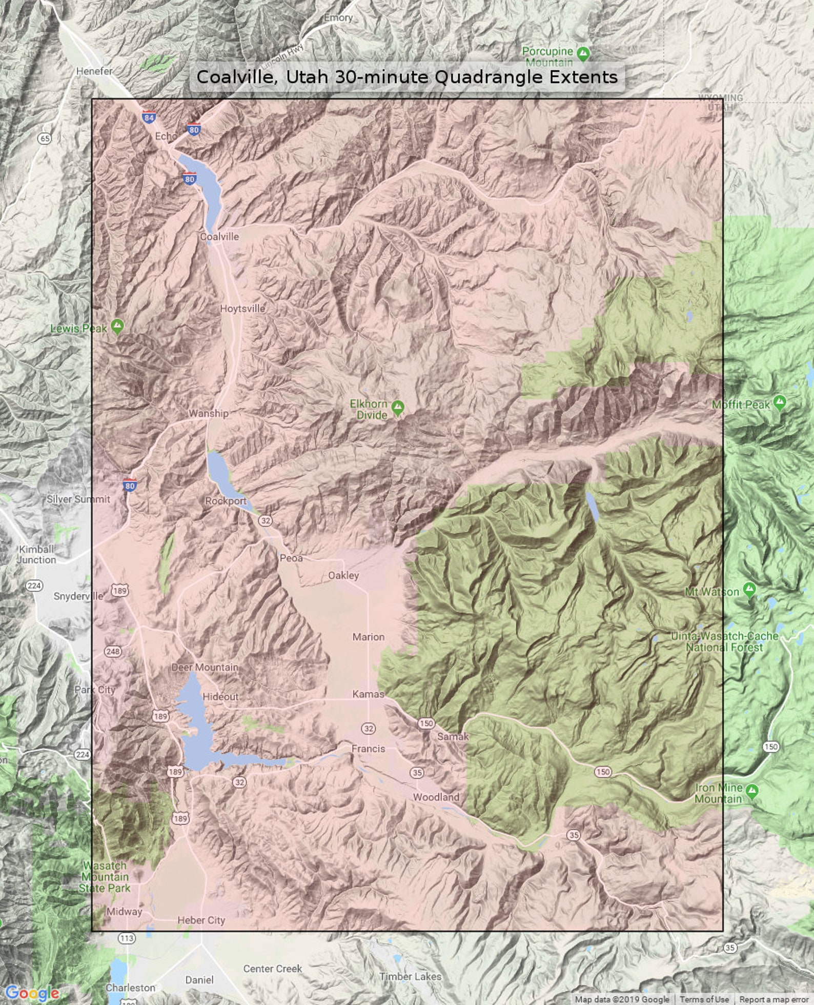 Coalville Utah Wyoming Vintage Original USGS Topo Map 1903 Etsy