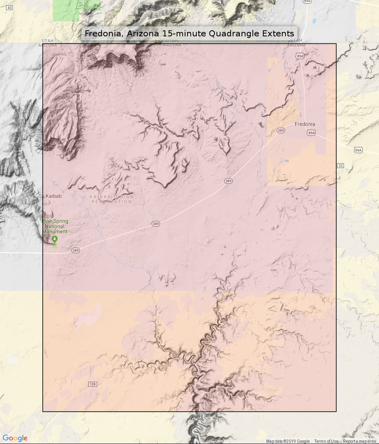 Fredonia Arizona Vintage Original USGS Topo Map 1954 Kaibab Etsy