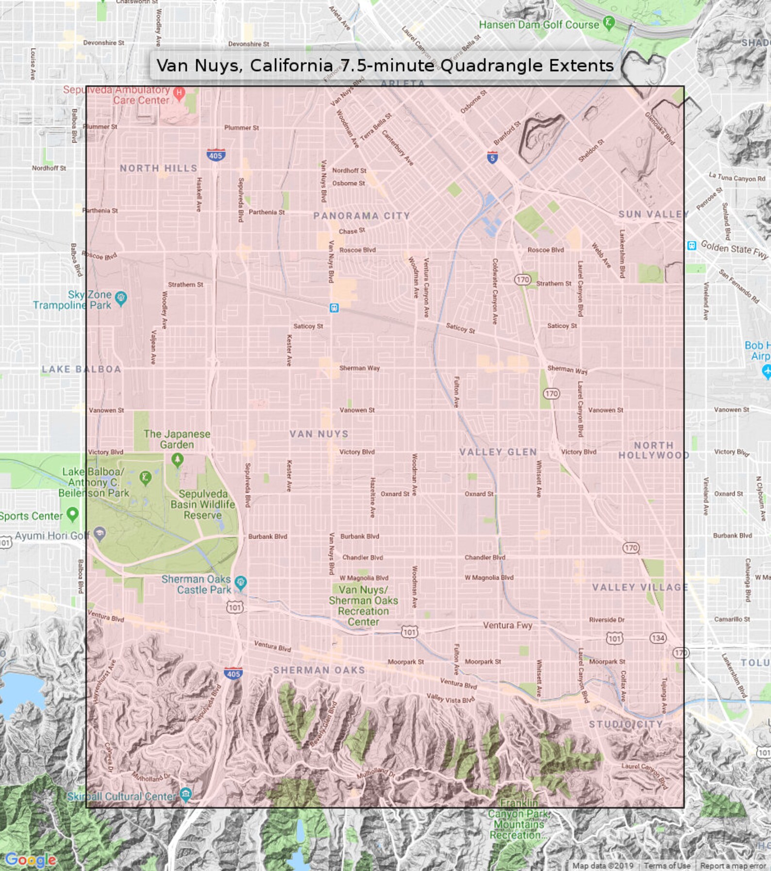 Van Nuys California Vintage Original USGS Topo Map 1953 Los Etsy