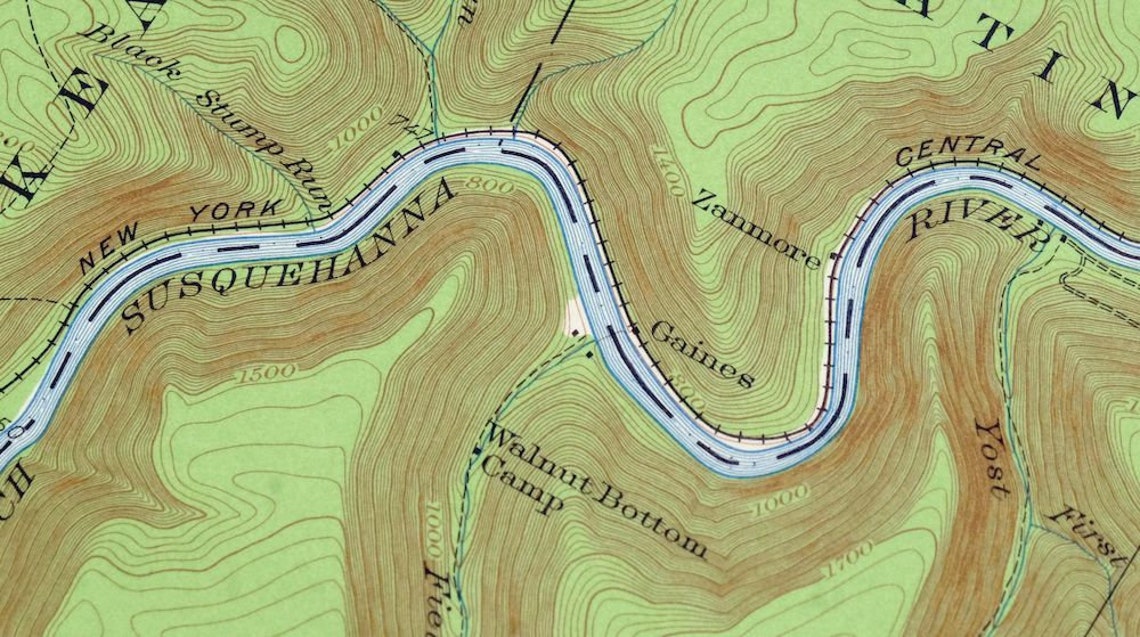 Snow Shoe Pennsylvania Vintage Original USGS Topo Map 1928 Clarence 15
