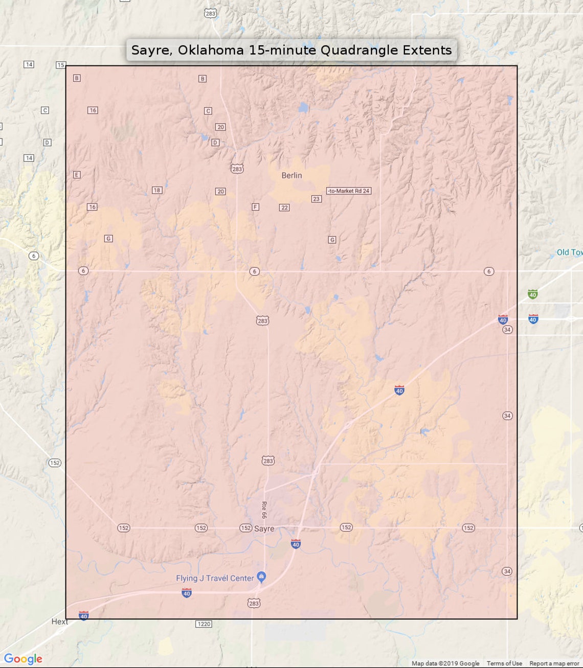 Sayre Berlin Oklahoma Vintage Original USGS Topo Map 1960 Elk Etsy