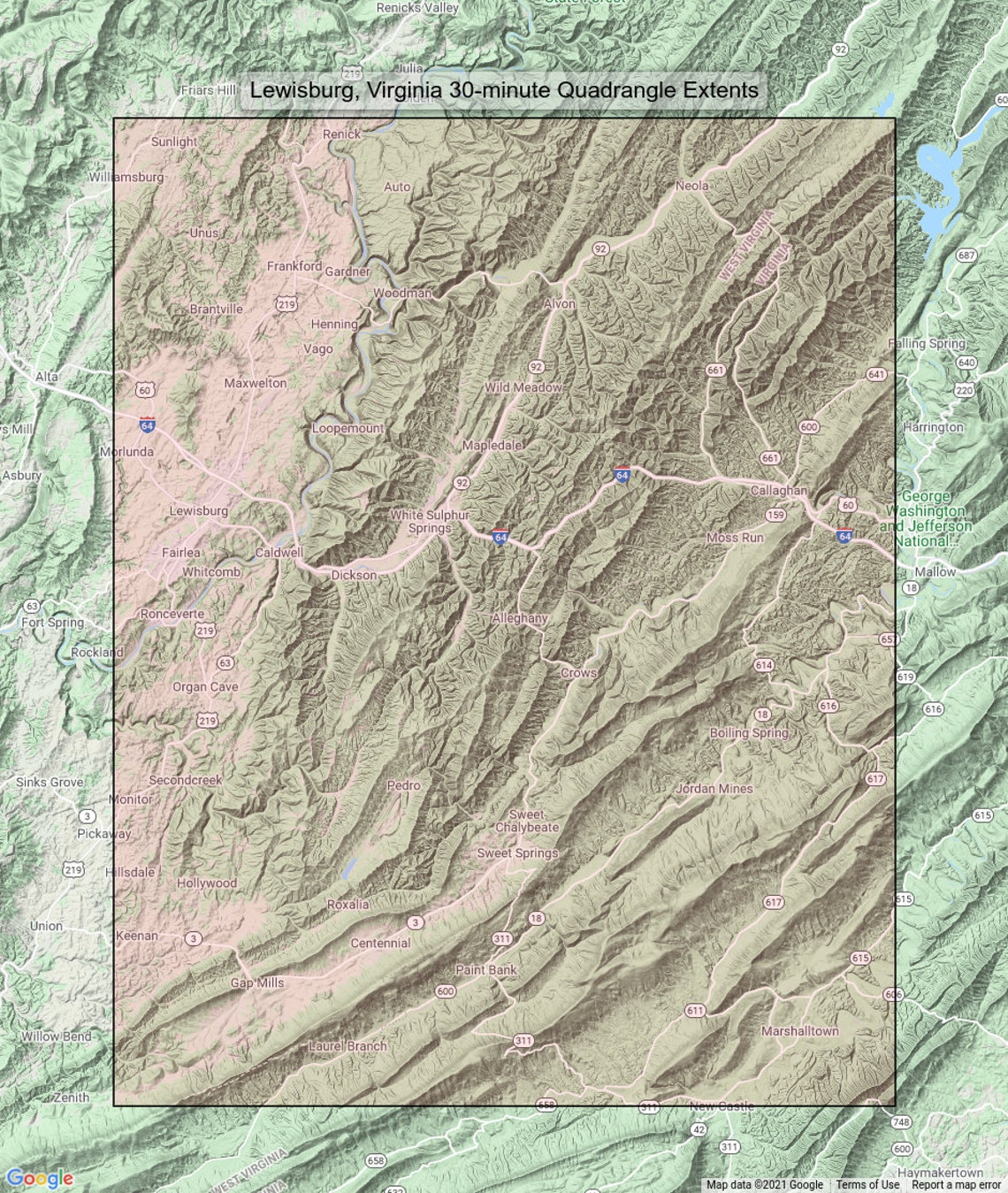 Lewisburg New Castle Renick Virginia West Virginia Historical Etsy