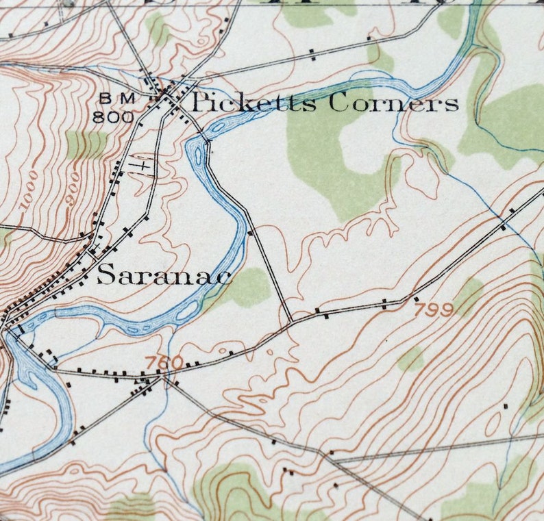 1913 Dannemora Peru Morrisonville New York Historical Antique Original