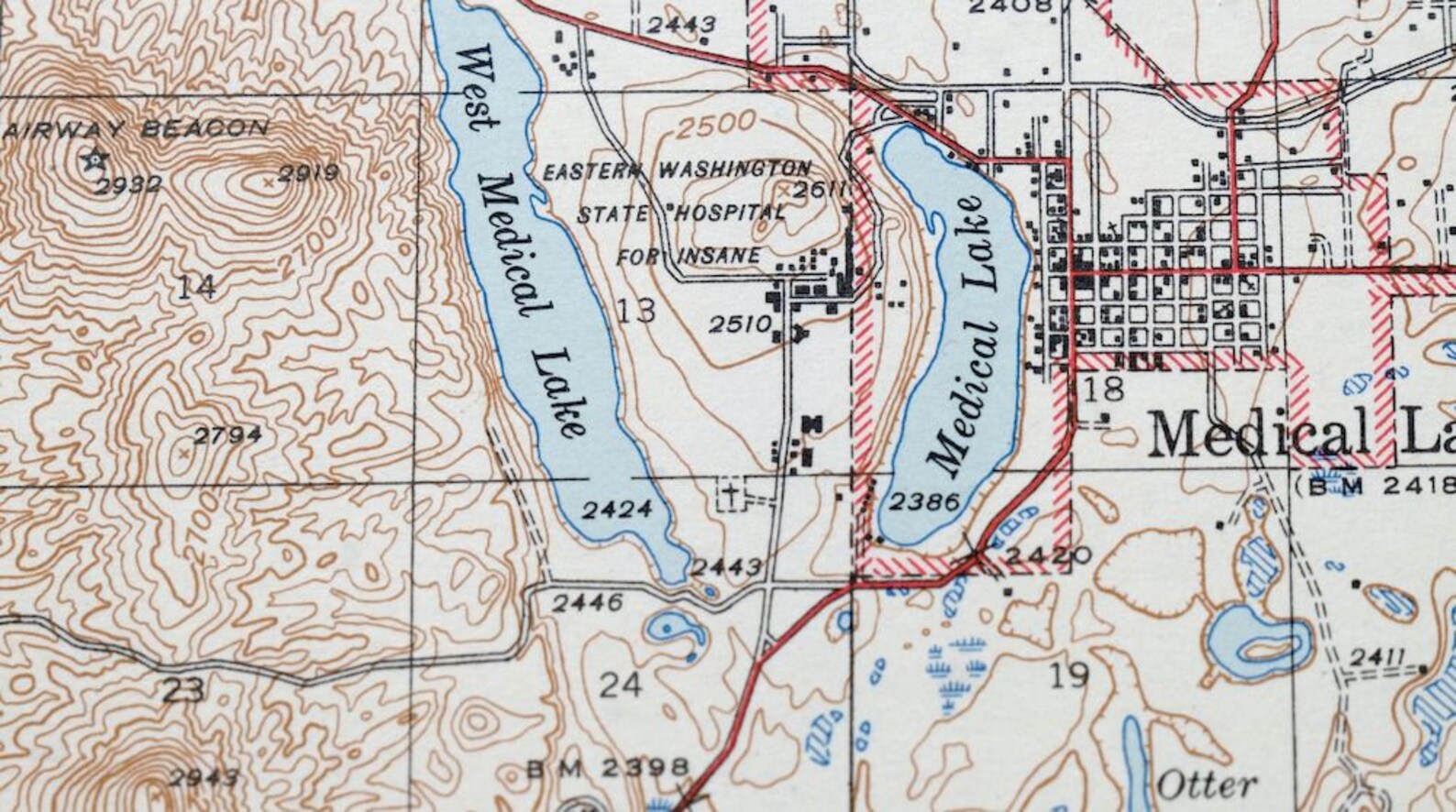 1943 Medical Lake Washington Vintage Original USGS Topo Map Etsy