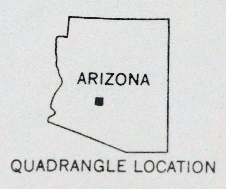 Perryville Arizona Vintage Original USGS Topographic Map 1971 Etsy