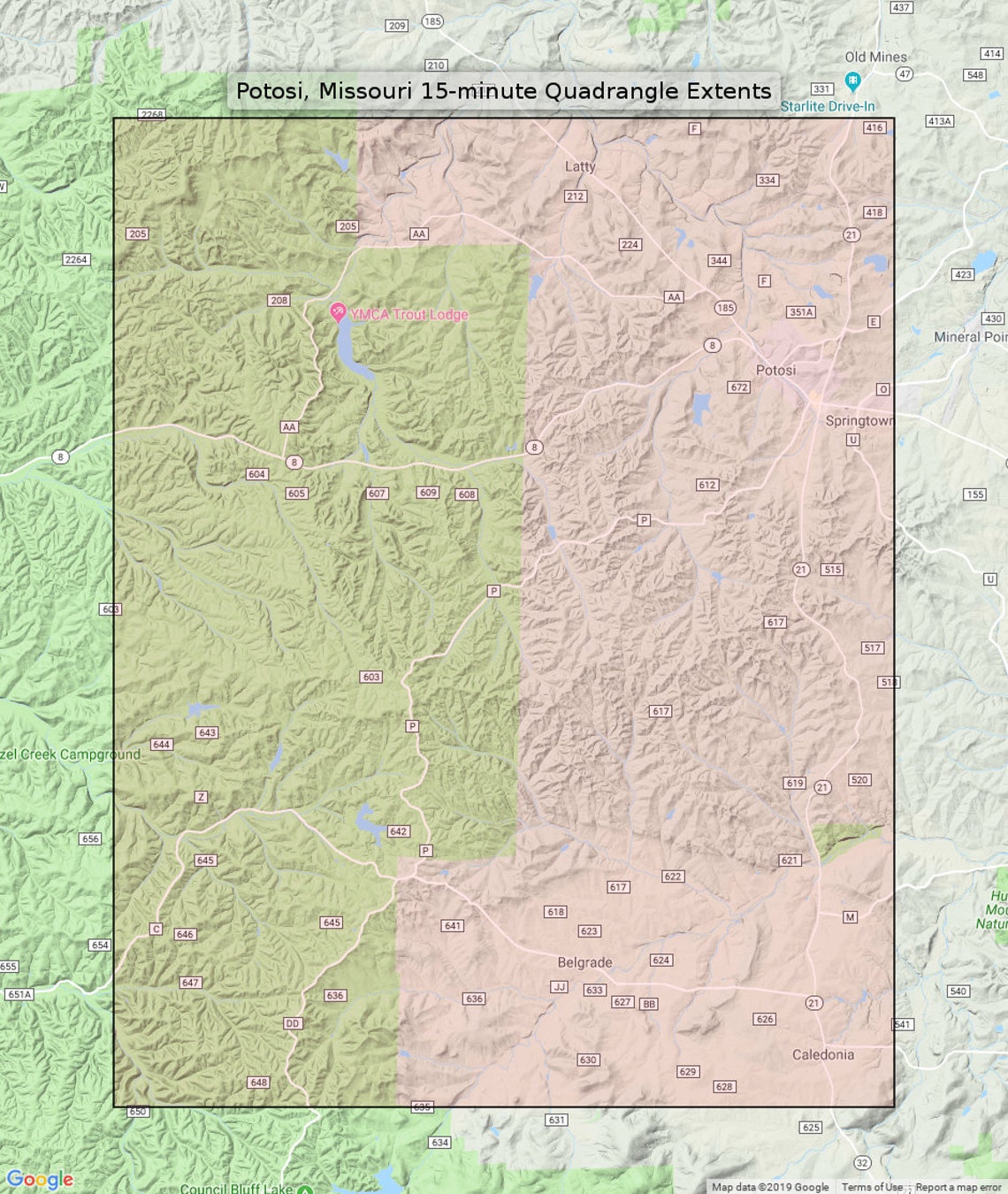 1906 Potosi Missouri Historical Rare Antique Original USGS Etsy