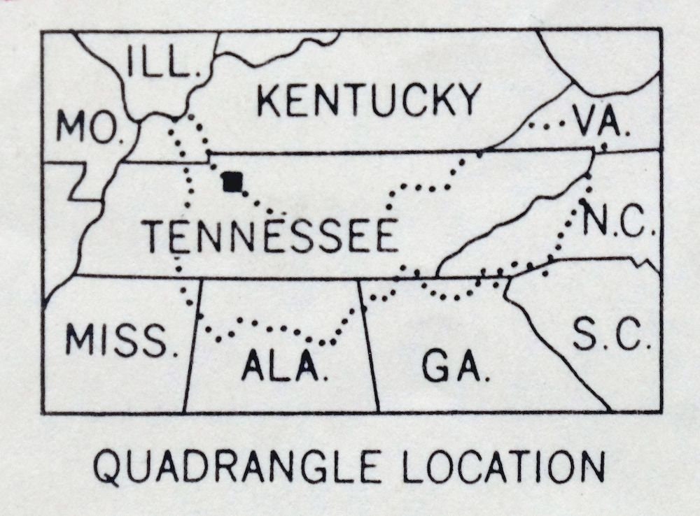 Dickson Eno Tennessee Vintage Original USGS Topo Map 1953 Etsy