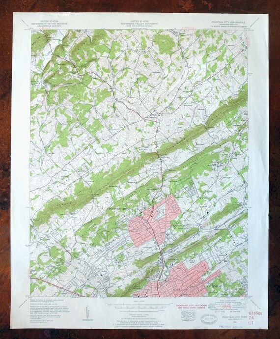 Knoxville Halls Fountain City Crossroads Tennessee Vintage Etsy