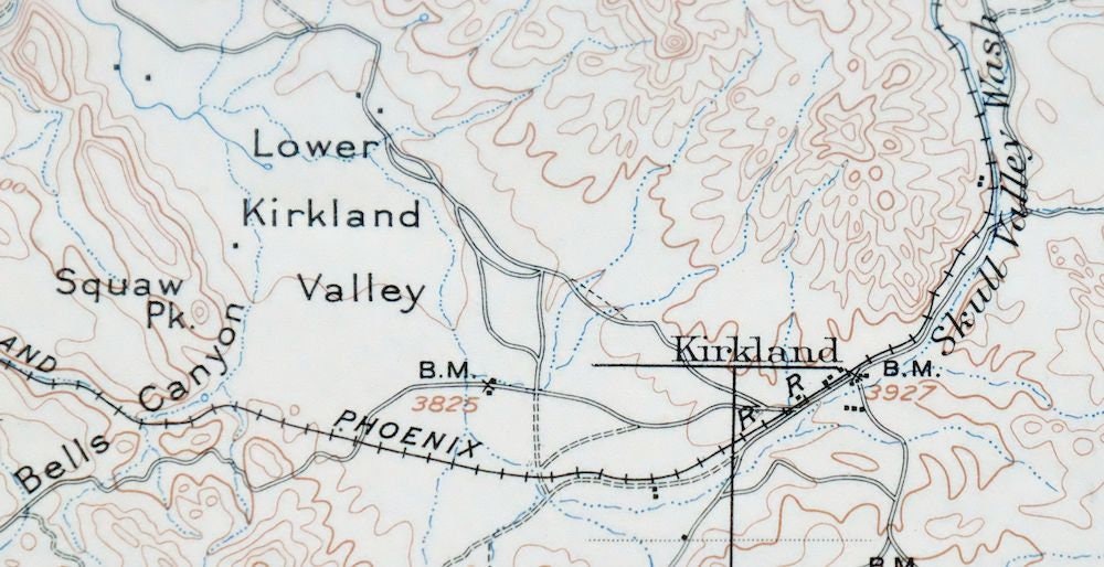 Congress Arizona Vintage Original USGS Topo Map 1904 Yarnell Etsy España