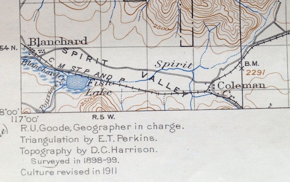 Sandpoint Priest River Granite Idaho Vintage Original USGS Etsy