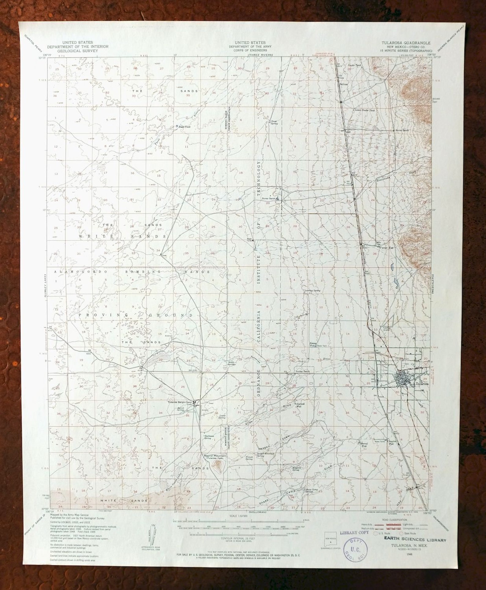 Tularosa New Mexico Vintage Original USGS Army Corp of Etsy