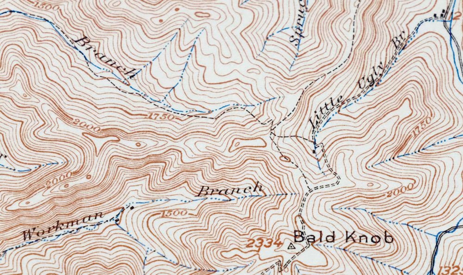 Bald Knob West Virginia Vintage Original USGS Topo Map 1912 Etsy