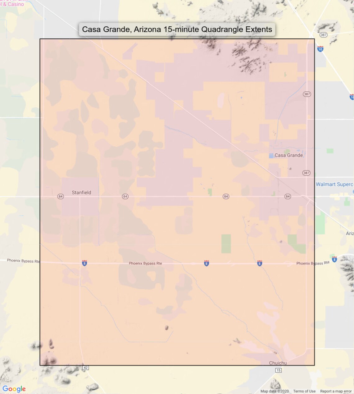 Casa Grande Arizona Vintage Original USGS Topo Map 1922 Etsy UK