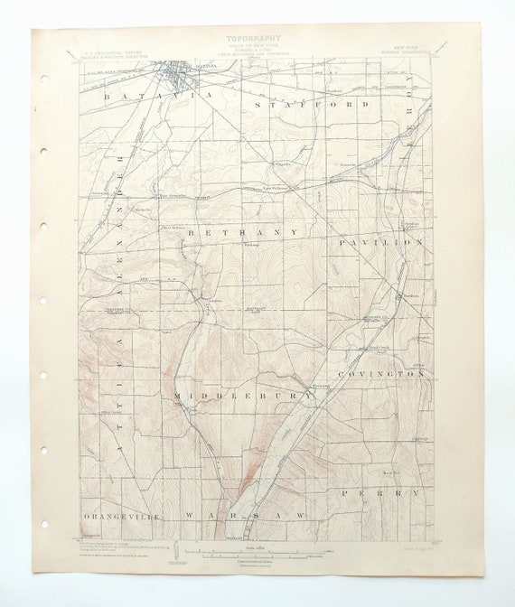 1815 Batavia New York Map - Map