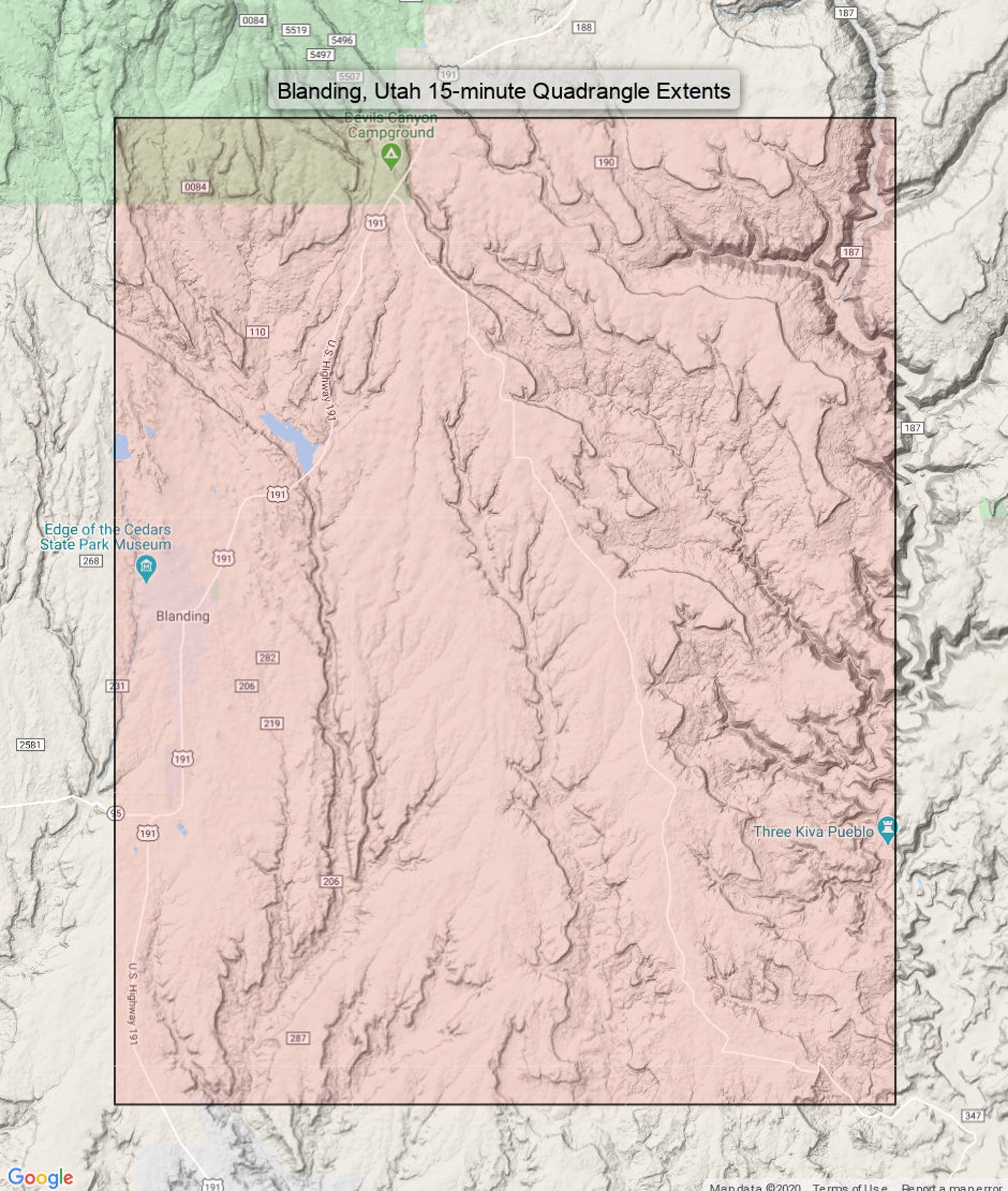 Blanding Utah Vintage Original USGS Topo Map 1957 White Mesa 15minute