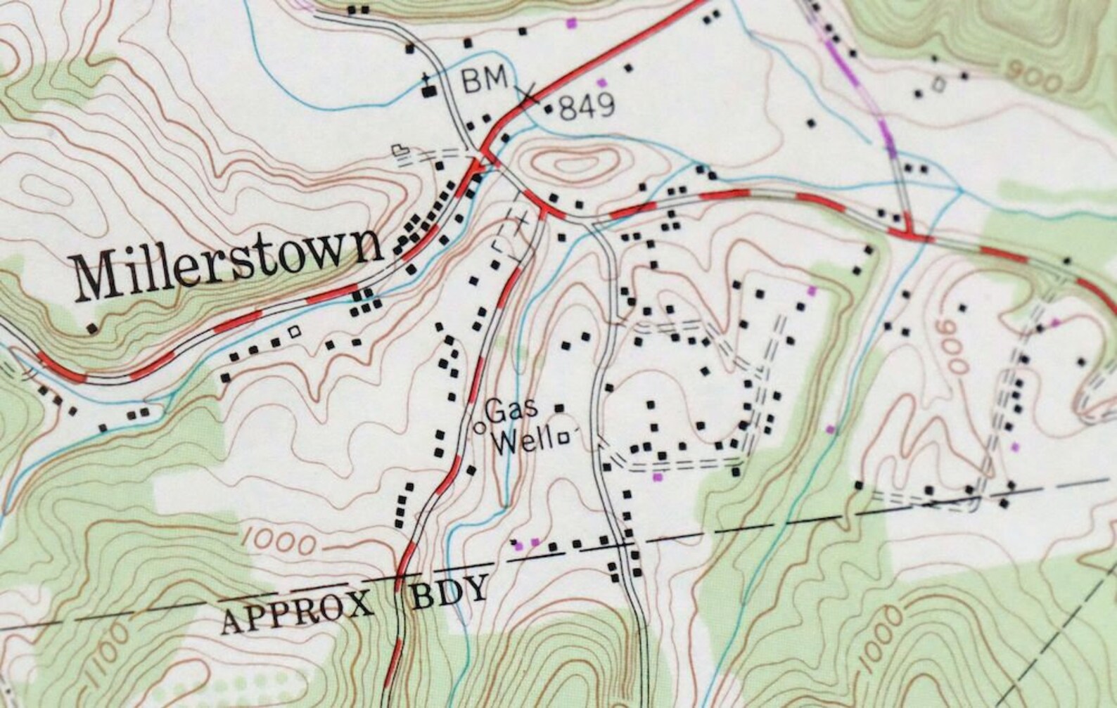 Curtisville Pensilvania Vintage Original USGS Topo Mapa 1969 Sajonia 7.5 minutos Topográfico