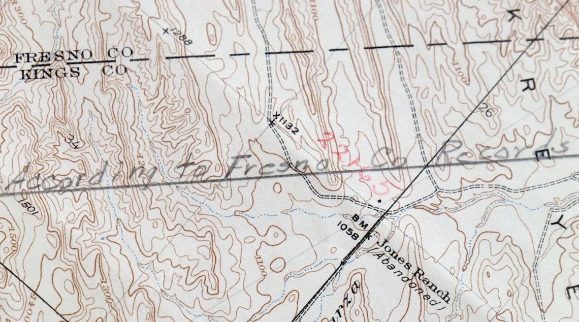 1937 Reef Ridge Avenal Canyon Kreyenhagen Hills California Vintage