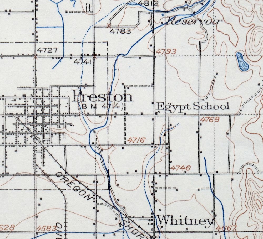 Preston Thatcher Weston Idaho Vintage Original USGS Topo Map Etsy