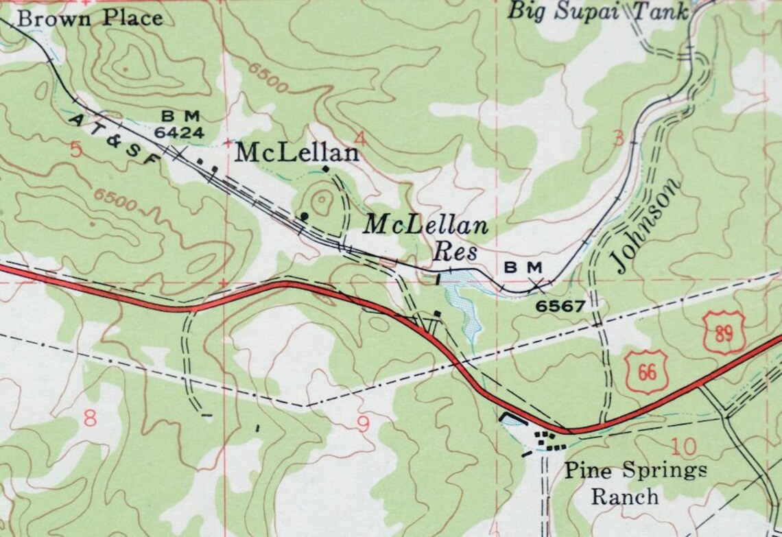Ash Fork Kaibab NF Prescott Arizona Vintage Original USGS Topo Etsy