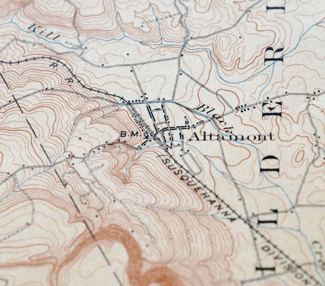 Berne New York Historical Rare Antique Original USGS Topo Map Etsy