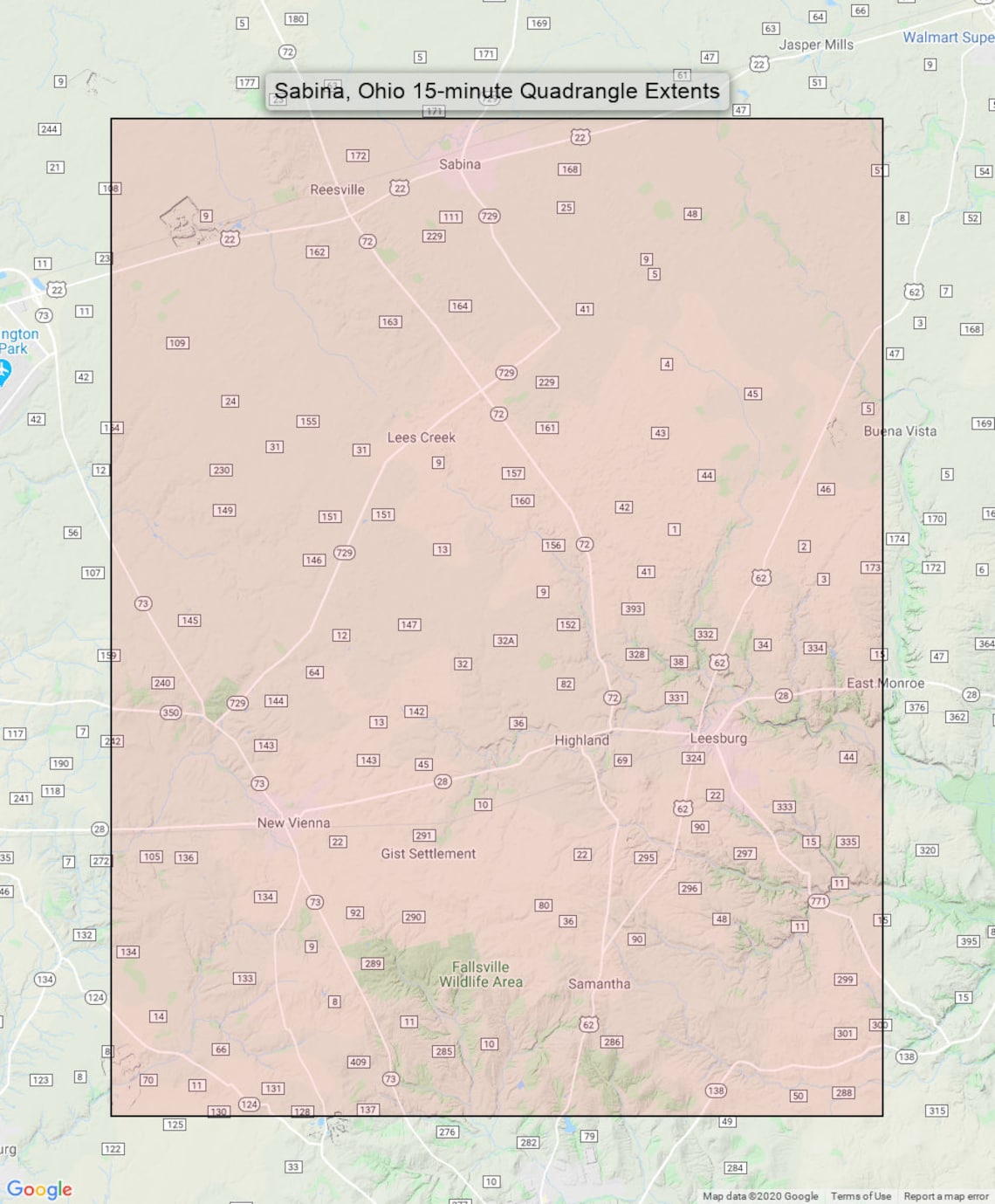 1917 Sabina Ohio Historical Antique Original USGS Topo Map Etsy