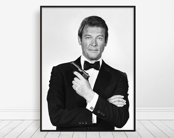 Deko Wandbehange Vintage James Bond Gerahmt Druck Bild Aston Martin 007 Kunst Roger Moore Mobel Wohnen Jung Israel Org