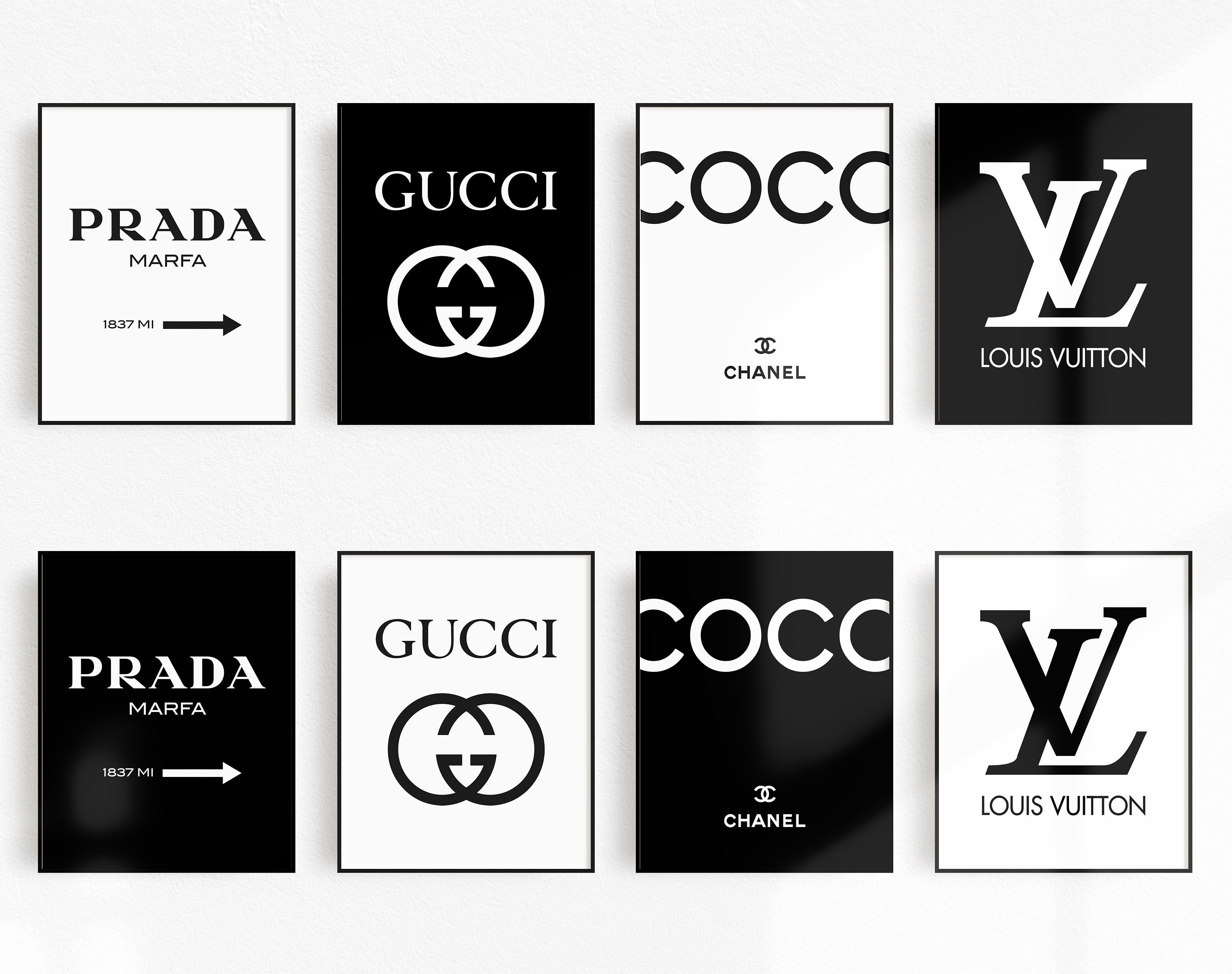 Fashion Print,Fashion Brand, Fashion Logos, Fashion Poster, Fashion Art, Gucci, Prada Marfa, Chanel, Fashion Typography, Scandinavian Poster