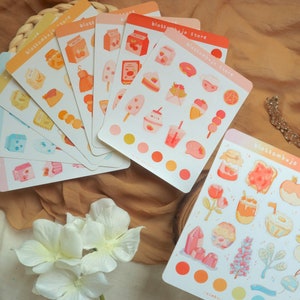 Stickersheet - Adesivi Arcobaleno / Bullet Journal, Adesivi Planner, Adesivi Scrapbook, Adesivi Estetici, Adesivi Giapponesi, Adesivi Carini