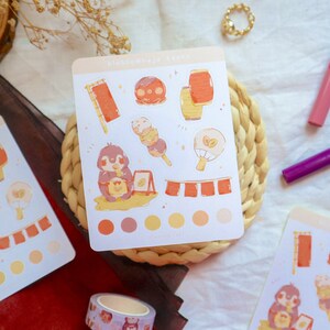 Stickersheet - Cuisiner Taki | Bullet Journal Stickers, Planner Stickers, Scrapbook Stickers, Food Stickers, Japan Stickers, Animal Stickers