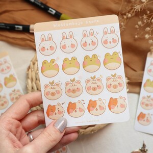 Stickersheet - Tiere Ausdrücke | Bullet Journal Sticker, Planer Sticker, Scrapbook Sticker, EmotionEn Sticker, Comic Sticker