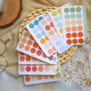 Stickersheet - Planner Dots / Bullet Journal Adesivi, Adesivi Planner, Adesivi Del Raccoglitore, Adesivi Punto, Adesivi Tavolozza, Adesivi Cerchio