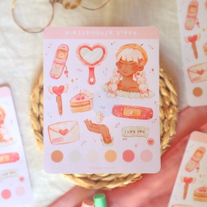 Stickersheet - Adesivi Hidden Crush / Bullet Journal, Adesivi Planner, Adesivi Scrapbook, Adesivi Natura, Adesivi Personaggio