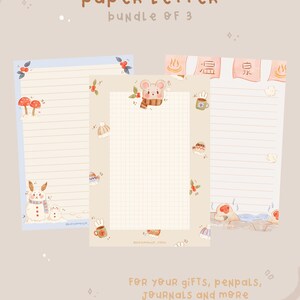 Imprimíveis - Carta de papel de inverno || imprimíveis fofos cheios de ilustrações para seu caderno, planejador pronto para usar