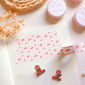 Washi-tape - kersenfantasie | Bullet Journal-stickers, plannertape, illustraties, liefde, pastel, girly, roze washitape