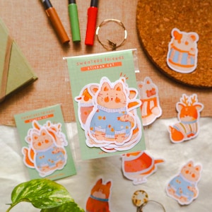 Sticker Set - Sweaters Friends | Bullet Journal Sticker, Planner Sticker, Scrapbook Sticker, Winter Sticker, Tier Sticker